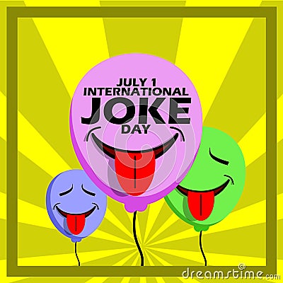 International Joke Day on July 1 Vector Illustration