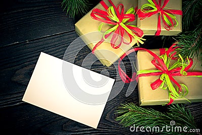 Several boxes of gifts Stock Photo