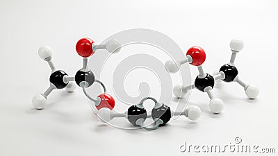 Several chemical models of different forms of Ethanol Stock Photo