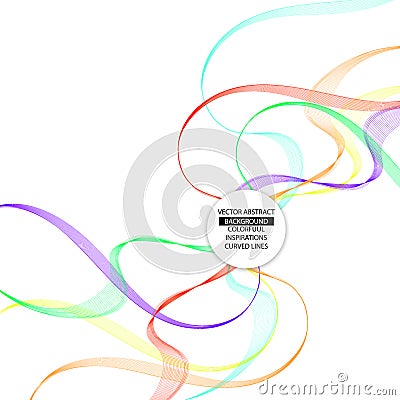 Several colored wave lines. Design element. eps 10 Stock Photo