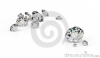 Several diamonds Stock Photo