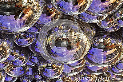 Several disco balls Stock Photo