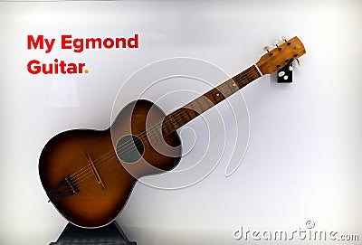 Several guitarists and bass players has started their careers with an Egmond. Editorial Stock Photo