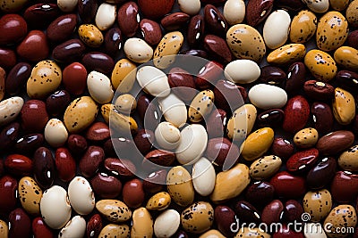 Several kinds of beans - AI Generated Stock Photo