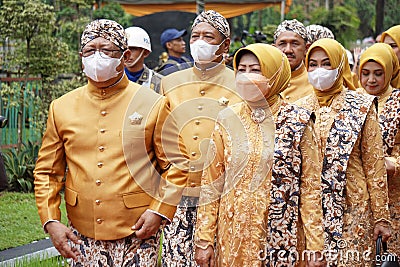 Several officials and guests to celebrate Tulungagung's anniversary Editorial Stock Photo