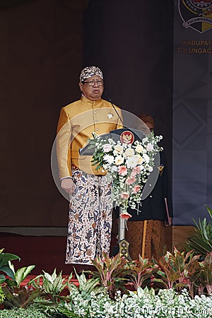 Several officials and guests to celebrate Tulungagung's anniversary Editorial Stock Photo