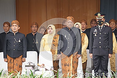 Several officials and guests to celebrate Tulungagung's anniversary Editorial Stock Photo