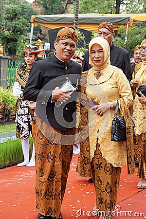 Several officials and guests to celebrate Tulungagung's anniversary Editorial Stock Photo