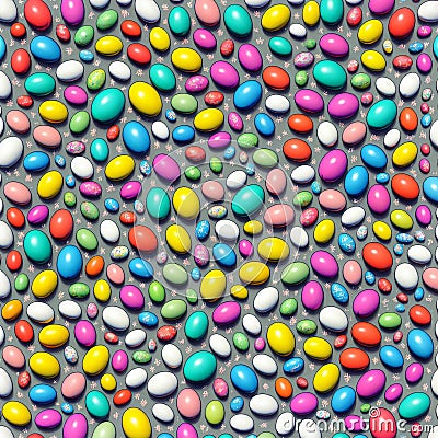 Several units of easter eggs with random colors Stock Photo
