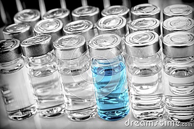 Several vials with medication Stock Photo