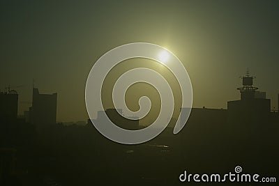 Severe air pollution China Stock Photo