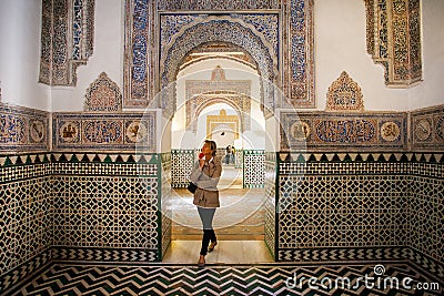 Seville, Andalusia, Spain - detail of the Royal Alcazar in Seville Editorial Stock Photo