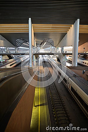 Seville, Andalusia, Spain. Santa Justa railway station Editorial Stock Photo