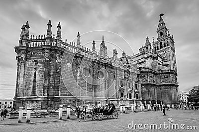 Seville Cathedral in Seville Andalusia, Spain Editorial Stock Photo