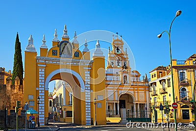 Seville Puerta de la Macarena and Basilica Stock Photo