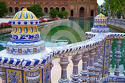 Seville Sevilla Plaza de Espana Andalusia Spain Stock Photo