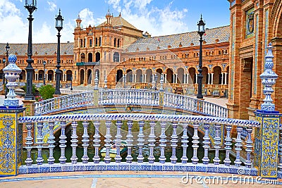 Seville Sevilla Plaza de Espana Andalusia Spain Stock Photo