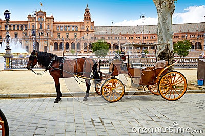 Seville Sevilla Plaza de Espana Andalusia Spain Stock Photo