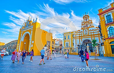 Macarena Gate, Seville, Spain Editorial Stock Photo