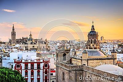 Seville, Spain Skyline Stock Photo