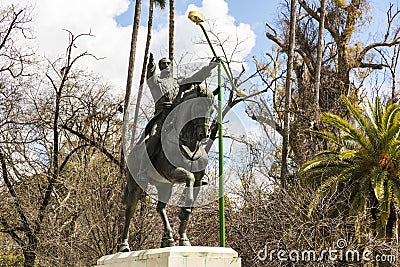 Statue of Simon Bolivar, Sevilla, Spain Editorial Stock Photo