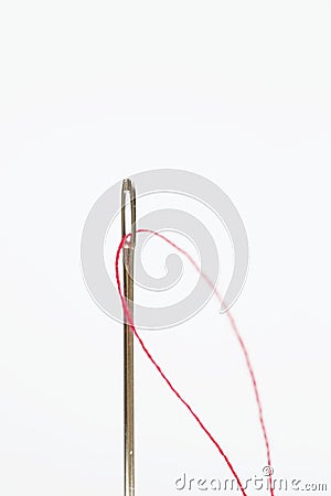 Sew needle thread Stock Photo