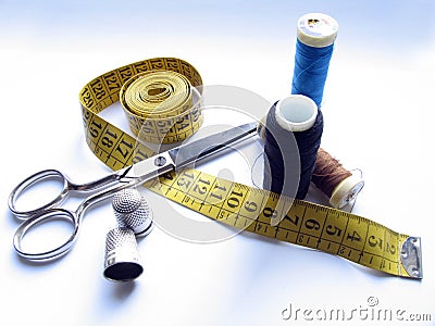 Sew objects Stock Photo