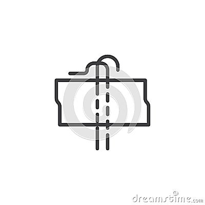 Sew outline icon Vector Illustration