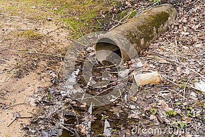 Sewage drainage system Stock Photo