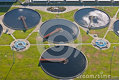 sewage plant Stock Photo