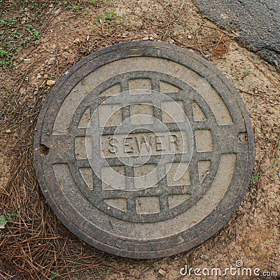 Sewer cover Stock Photo