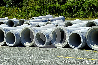 Sewer Pipes Stock Photo