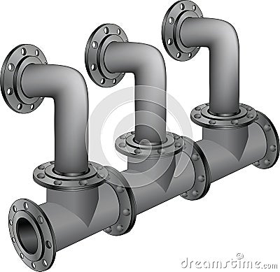 Sewer pipes Vector Illustration