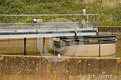 Sewerage treatment works Stock Photo
