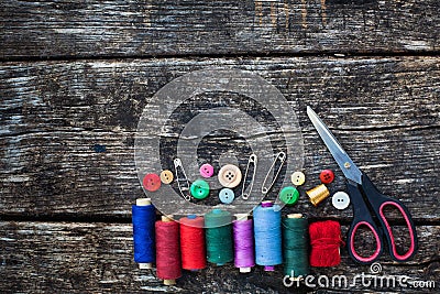 Sewing background Stock Photo