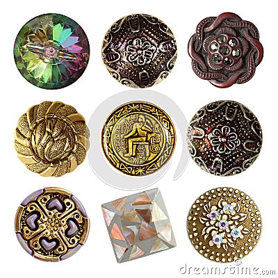 Sewing buttons collection Stock Photo