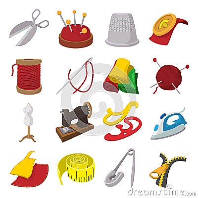 Sewing cartoon icon Vector Illustration