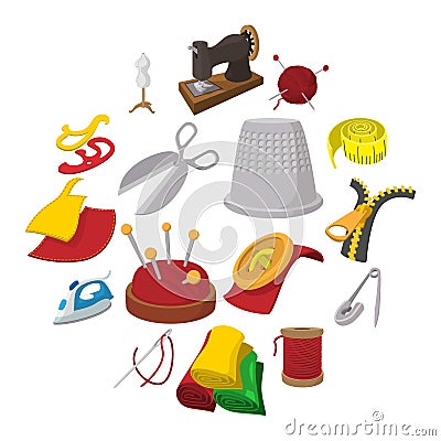 Sewing cartoon icon Vector Illustration