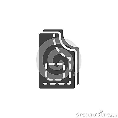 Sewing fabric vector icon Vector Illustration