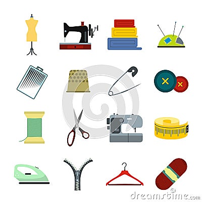 Sewing flat icon Vector Illustration