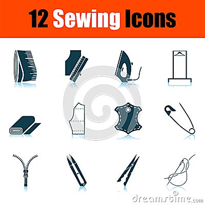 Sewing Icon Set Vector Illustration