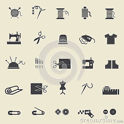Sewing icons Vector Illustration