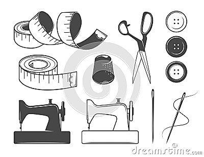 Sewing icons Vector Illustration