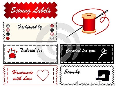 Sewing Labels Vector Illustration