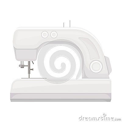 Sewing Machine as Tailoring Equipment for Atelier Vector Illustration Vector Illustration