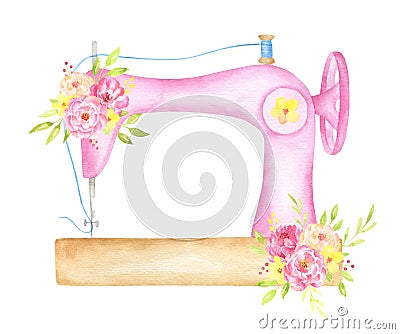 Sewing Machine Illustration Cartoon Illustration