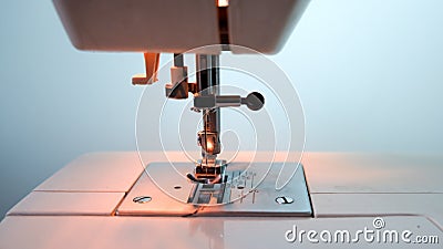 Sewing machine and item Stock Photo