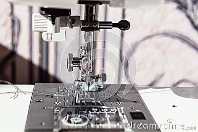 Sewing machine mechanism Stock Photo