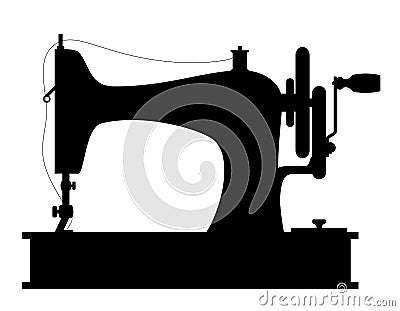 Sewing machine old retro vintage icon stock vector illustration Vector Illustration