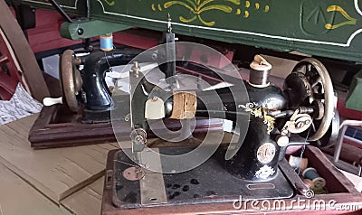 Sewing Machine from Yesteryear Stock Photo